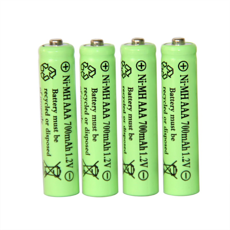 Ni-MHAAA700mAh 1.2V J Rechargeable Battery With Button Top